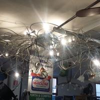 lampadari coppia led +3 applique da bar di design 