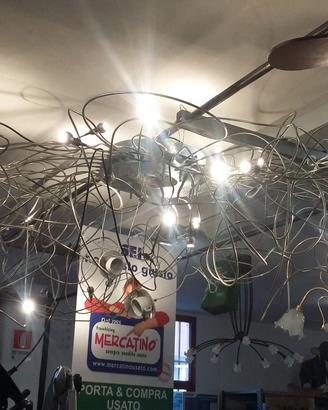 lampadari coppia led +3 applique da bar di design 