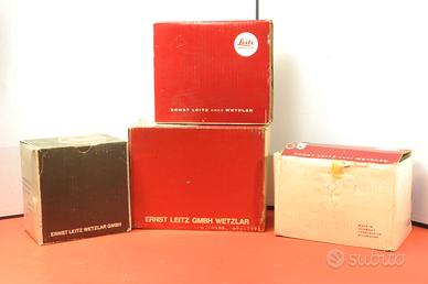 ("4")Quattro Scatole Cartone VUOTE = Leica / Leitz
