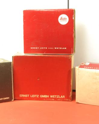 ("4")Quattro Scatole Cartone VUOTE = Leica / Leitz