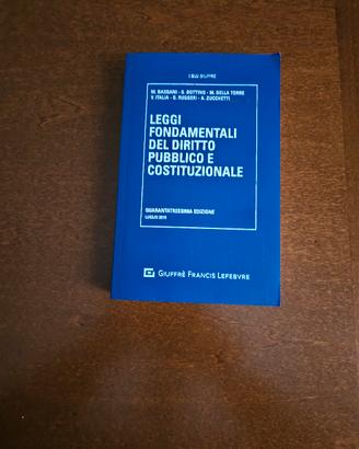 Libro Leggi Fondamentali del Diritto Pubblico e Co