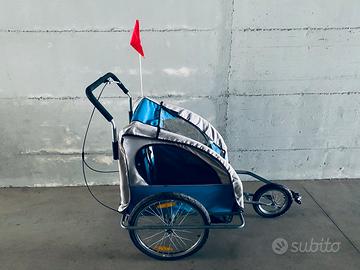 Carrellino rimorchio porta bimbi da bici