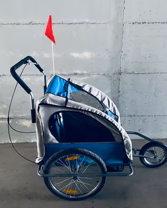 Carrellino rimorchio porta bimbi da bici