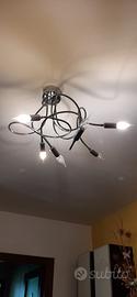 Lampadario da soffitto con fili mobili in acciaio
