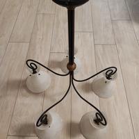 Lampadario ferro battuto 