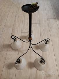 Lampadario ferro battuto 