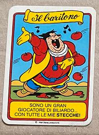 Gambadilegno nel ruolo del "Baritono" vintage