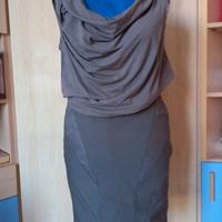 Originale Tubino Donna con inserti in pelle