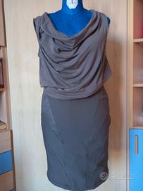 Originale Tubino Donna con inserti in pelle