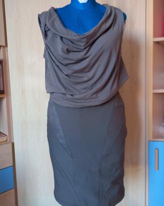 Originale Tubino Donna con inserti in pelle