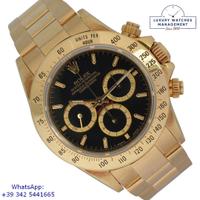 ROLEX Daytona 16528 black 4Lines yellow gold 1989