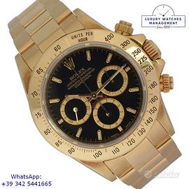 ROLEX Daytona 16528 black 4Lines yellow gold 1989