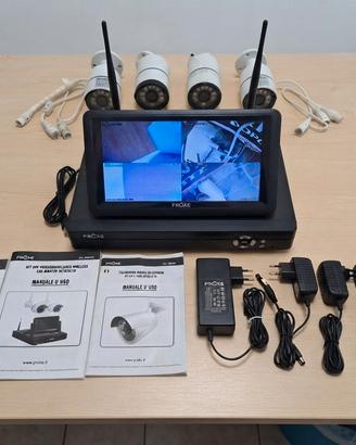 Kit Videosorveglianza Proxe pronto uso con 4 telee