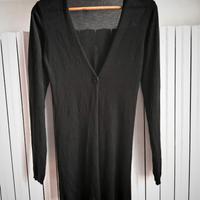 Cardigan lungo nero donna in viscosa. Kontatto. S