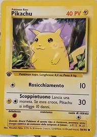 Carta Pokemon pikachu 58/102 prima edizione ita