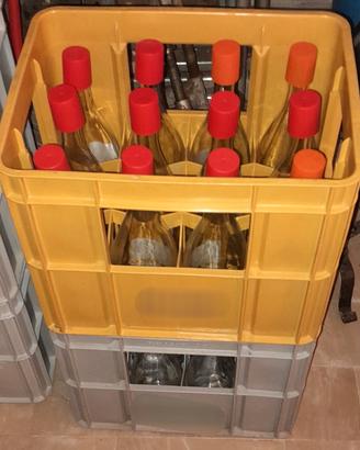 Bottiglie per vino in casse