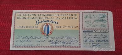 Biglietto della lotteria 1953