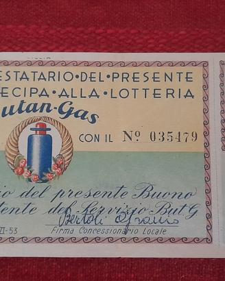 Biglietto della lotteria 1953