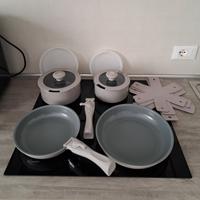 Nuovo set pentole antiaderenti + manici rimovibili