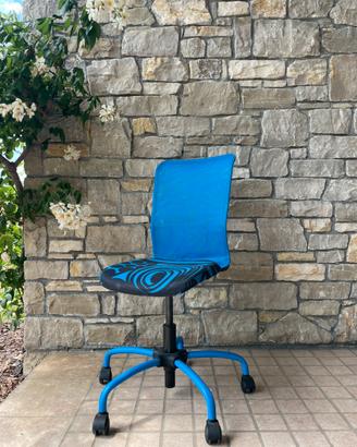 Sedia da scrivania/ufficio IKEA – Azzurra e Nera