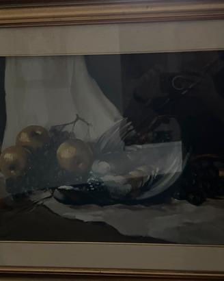 Quadro natura morta olio su tela