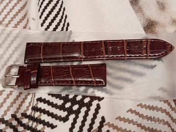 Cinturino marrone in vera pelle 20 mm