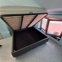 LETTO MATRIMONIALE CONTENITORE CON MATERASSO MEMOR