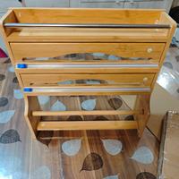 porta spezie e rotoli in bambù 