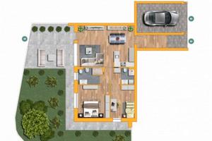 Spazioso quadrilocale con giardino e garage