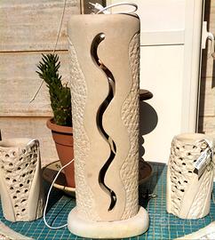 Lampada e luci comodini pietra leccese