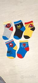 5 paia calzini Spiderman Marvel NUOVI