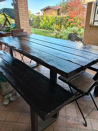 Tavolo,panche da esterno legno massello di Larice