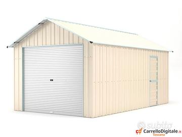 Box auto in lamiera con saracinesca 360x610 beige