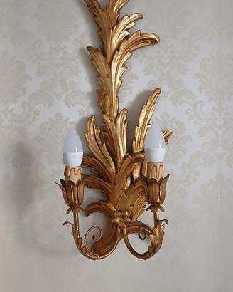 Luci in legno dorato