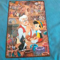 Arte Murale in Metallo Pinocchio Vintage Ufficiale