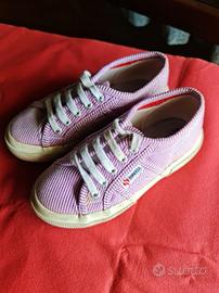 sneakers bimba superga a righe viola nr. 27