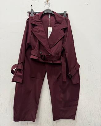 Completo giacca corta con cintura e pantalone