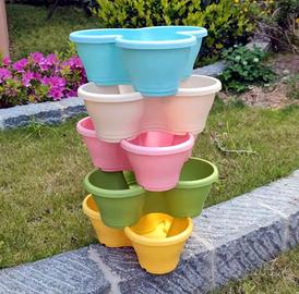 5 Livelli impilabile fioriere verticali vasi