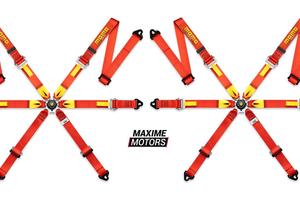 Kit 2 cinture MOMO PRO RACING 6 punti omologate FI