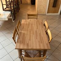 Tavolo rustico + 6 sedie impagliate - Come NUOVO