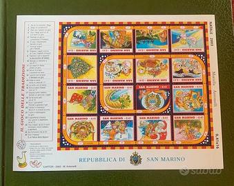 foglietto francobolli Gioco dell’oca natalizio