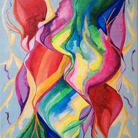 dipinto acrilico astratto 