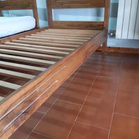 letto singolo in legno massello  2 pz. 
