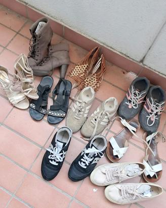 Lotto 9 paia di scarpe donna taglia 39