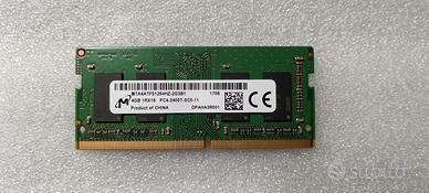 Memoria RAM DDR4 4GB 2400MHz sodimm