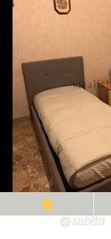 Letto singolo con contenitorecompleto di materasso