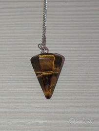 Pendolo pendolino occhio di tigre wicca esoterico