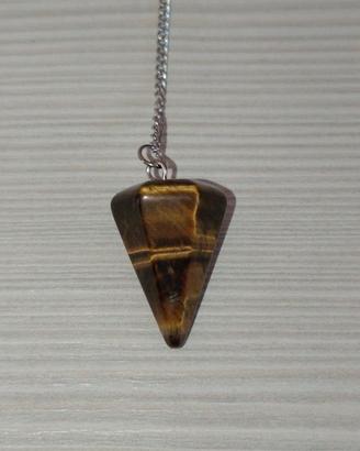 Pendolo pendolino occhio di tigre wicca esoterico