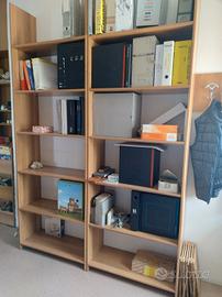 2 Librerie laminato noce chiaro 