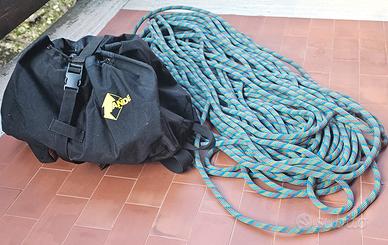 Zaino + corda arrampicata marca Ande